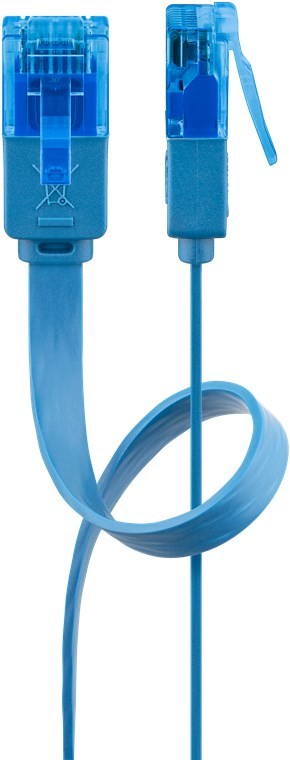96317  Latiguillo CAT 6A, U/UTP,  2.00 m, Azul, CU-PVC- PLANO