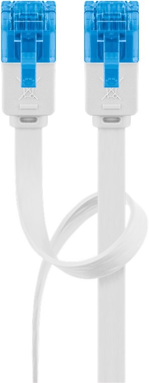 96369  CAT 6a flat-patch cable U/UTP, white, 10 m - copper