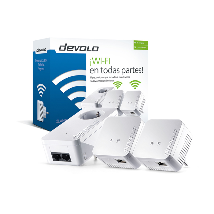 9644  Devolo dLAN 550 WiFi Network Kit PLC  ( 3 PLC 1 emisor + 2 Receptores) **