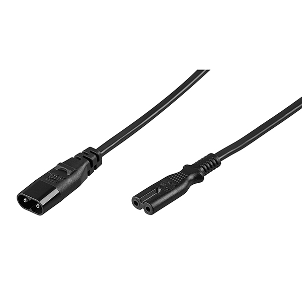 97201  Cable Extension C8 M a C7 H 2.00m Negro