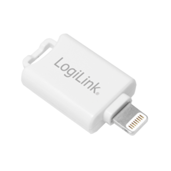 AA0089  Lector de tarjetas de memoria SD Micro,conector Lightning , para iPhone y iPad, iPod LOGILINK **ULTIMAS uNIDADES****