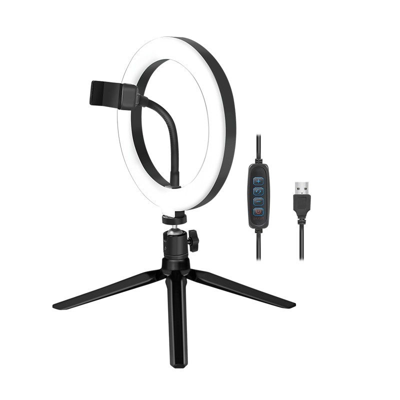 AA0158  Anillo de luz para smartphone con trípode y controlador, Ø 20 cm