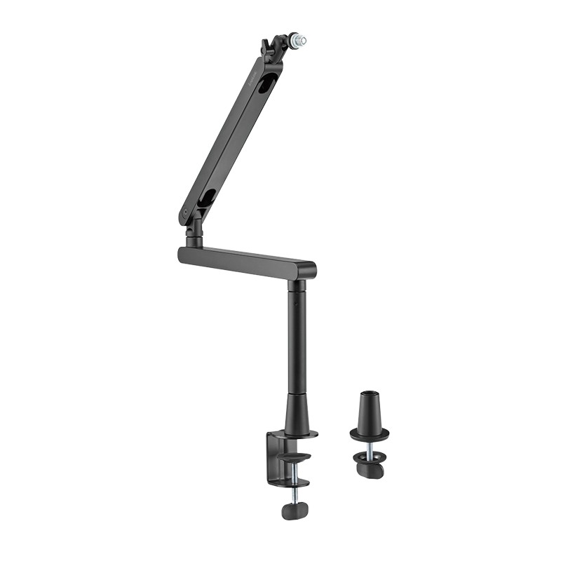 AA0172  Brazo articulado profesional para micr&oacute;fono, longitud del brazo: 719 mm, capacidad m&aacute;xima de carga: 2 kg, fabricado en aluminio.