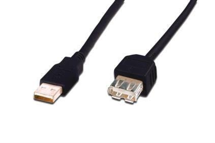 AK-300202-050-S  Cable alargador USB 2.0 de  5.00 m tipo A Macho a Hembra DM