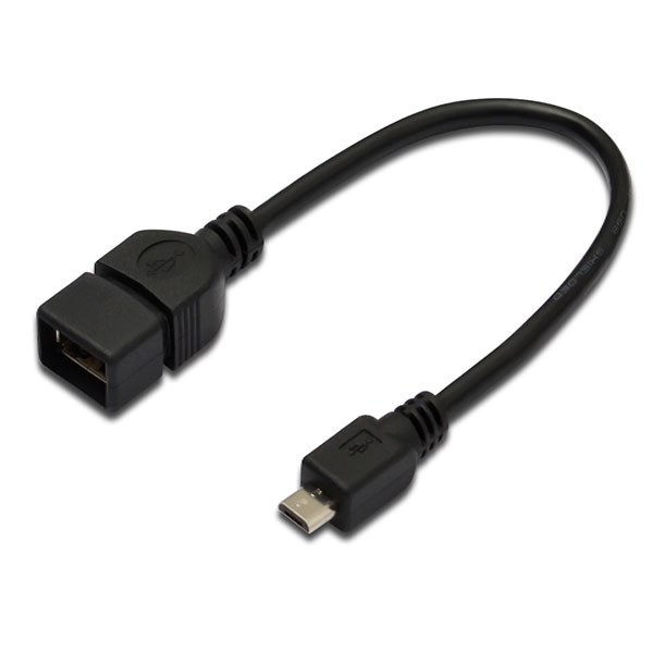 AK-300309-002-S  Cable USB2.0 tipo A Hembra - micro B Macho  0.20m OTG **Ultimas unidades****