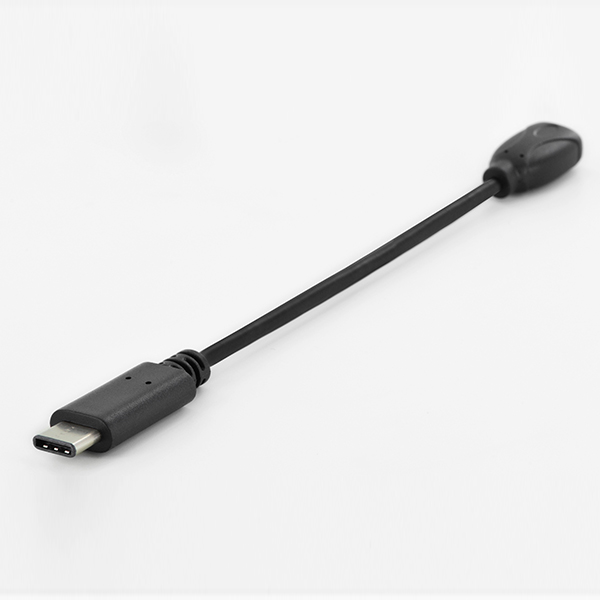 AK-300316-001-S  Adaptador USB C Macho a USB 2.0 Micro B Hembra 0,48Gb Cable de 0,10M Negro  Digitus