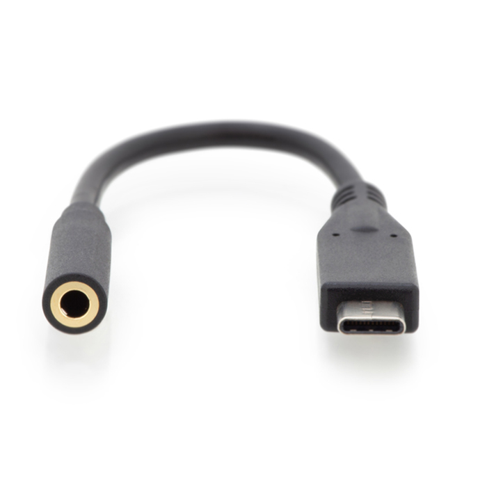 AK-300321-002-S  Cable de Audio - USB-C Macho a 3,5 mm Hembra  Negro
