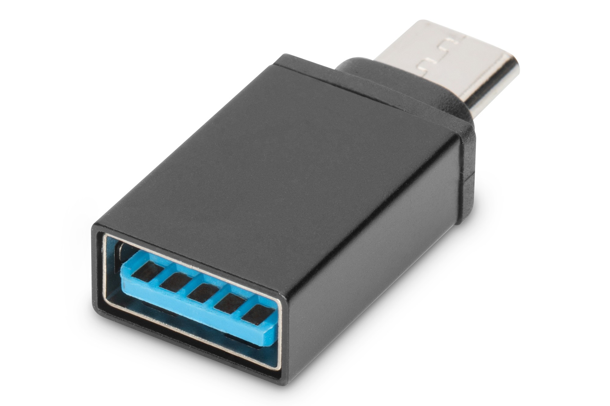 AK-300506-000-S  Adaptador USB-C Macho a USB-A Hembra 15W  5Gb/s Compacto Negro Digitus