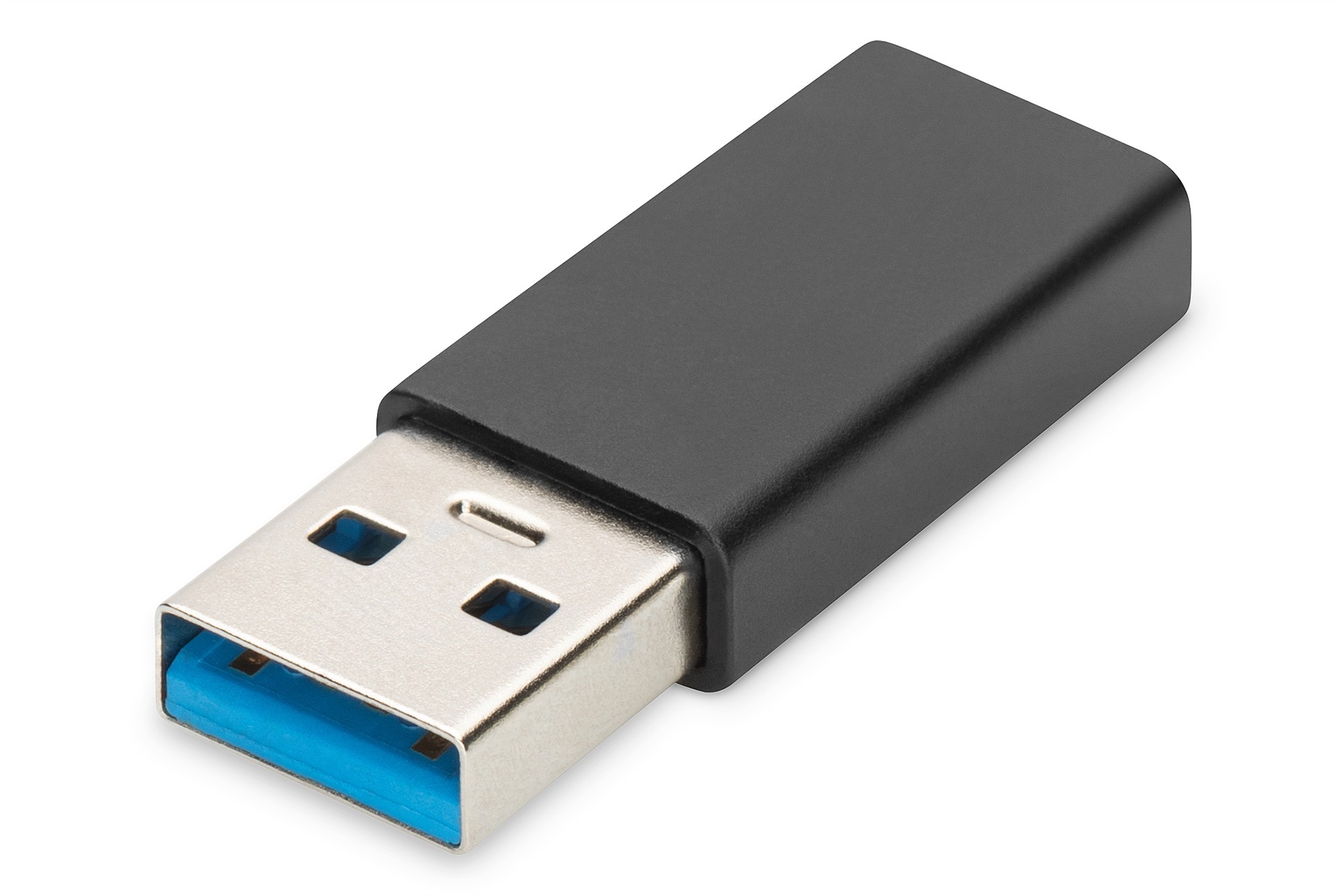 AK-300524-000-S  Adaptador USB-A Macho a USB-C Hembra  15W  5Gb/s  Compacto Negro Digitus