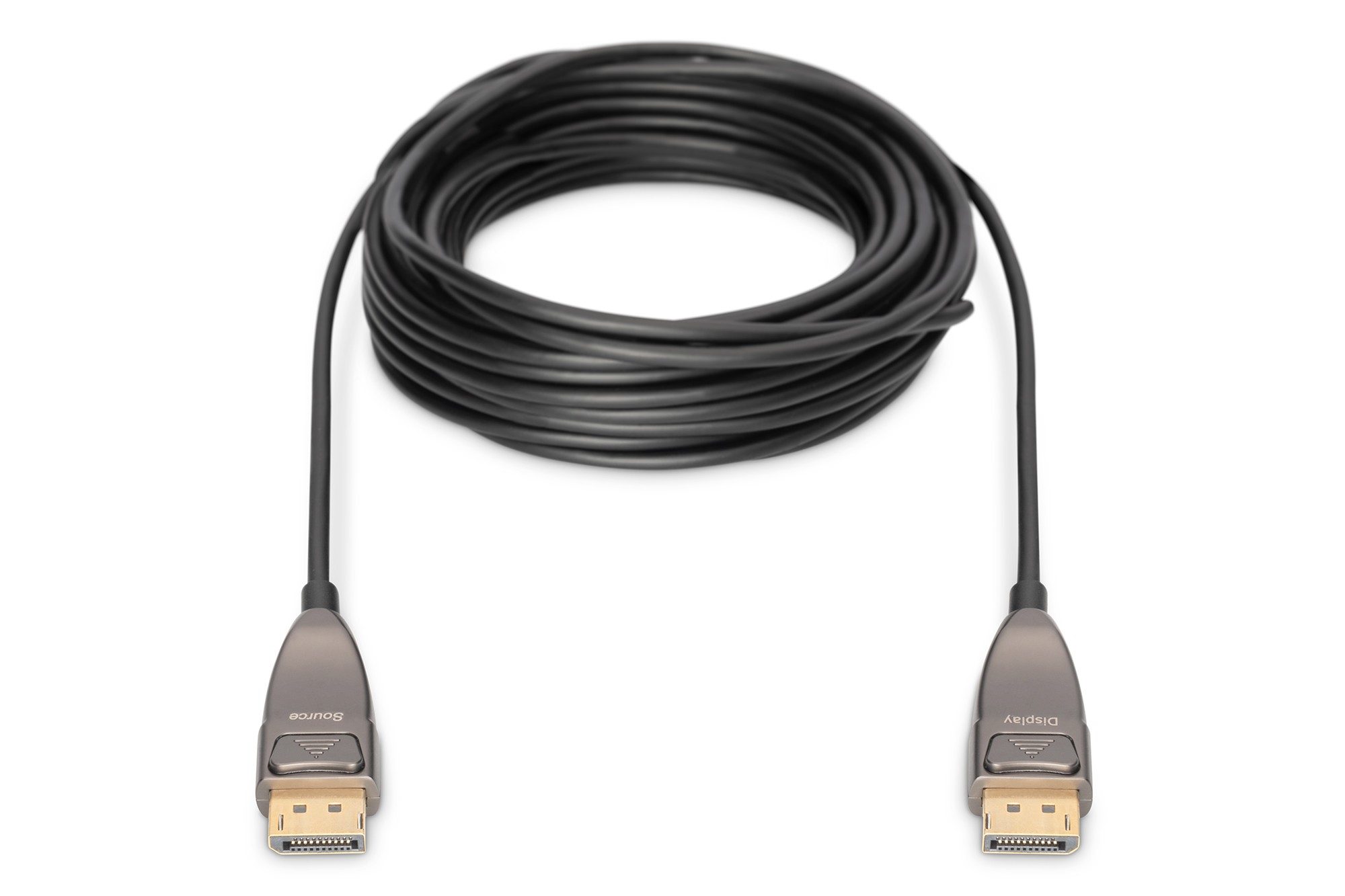 AK-340107-150-S  Cable Displayport  Macho-Macho de 15m 8K/60Hz  V.1.4 Negro, AOC fibra &oacute;ptica h&iacute;brido  Digitus