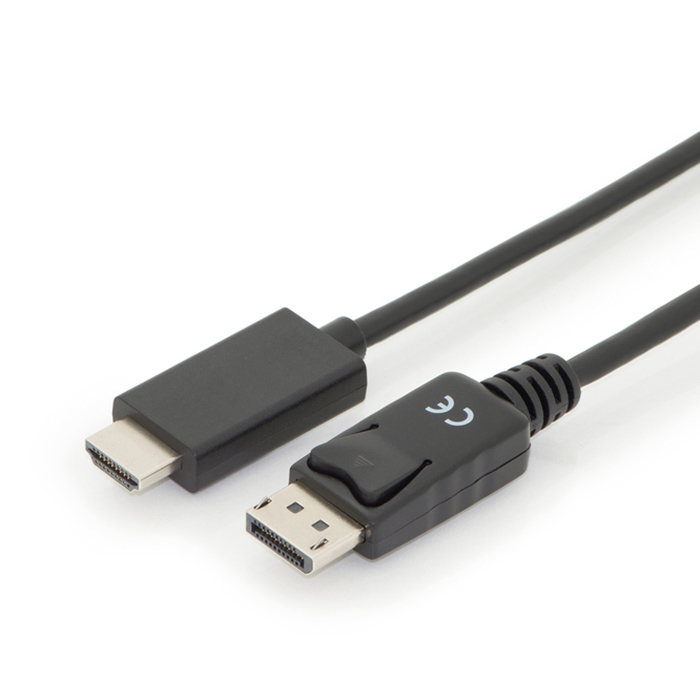 AK-340303-010-S  Cable  1,00m Negro DisplayPort 1.2 Macho a HDMI 2.0 Macho