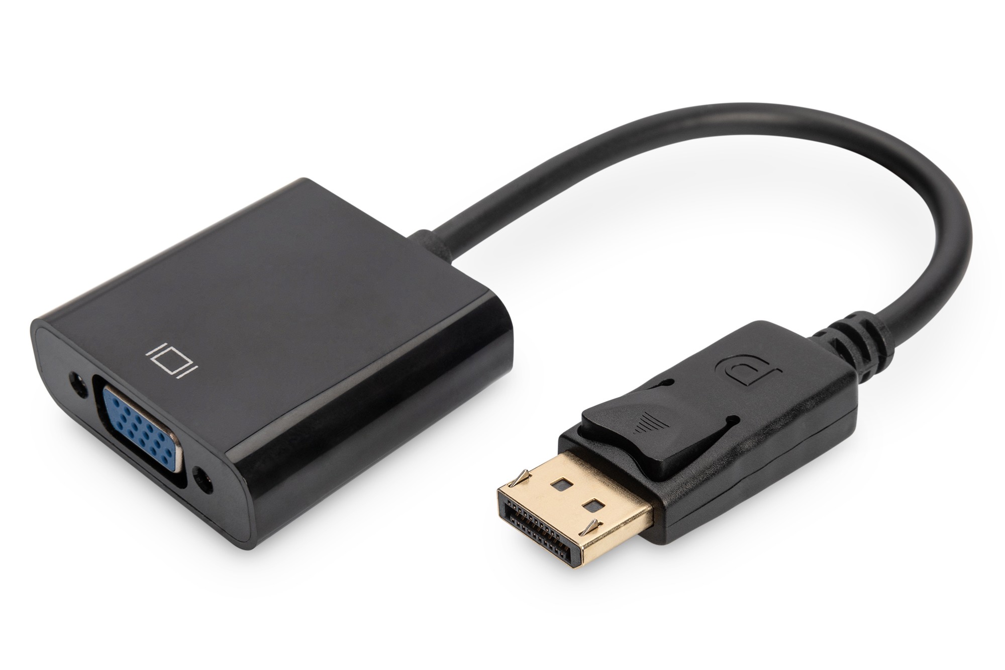 AK-340403-001-S  Adaptador Displayport 1.2 Macho a VGA Hembra 15cm Negro Digitus