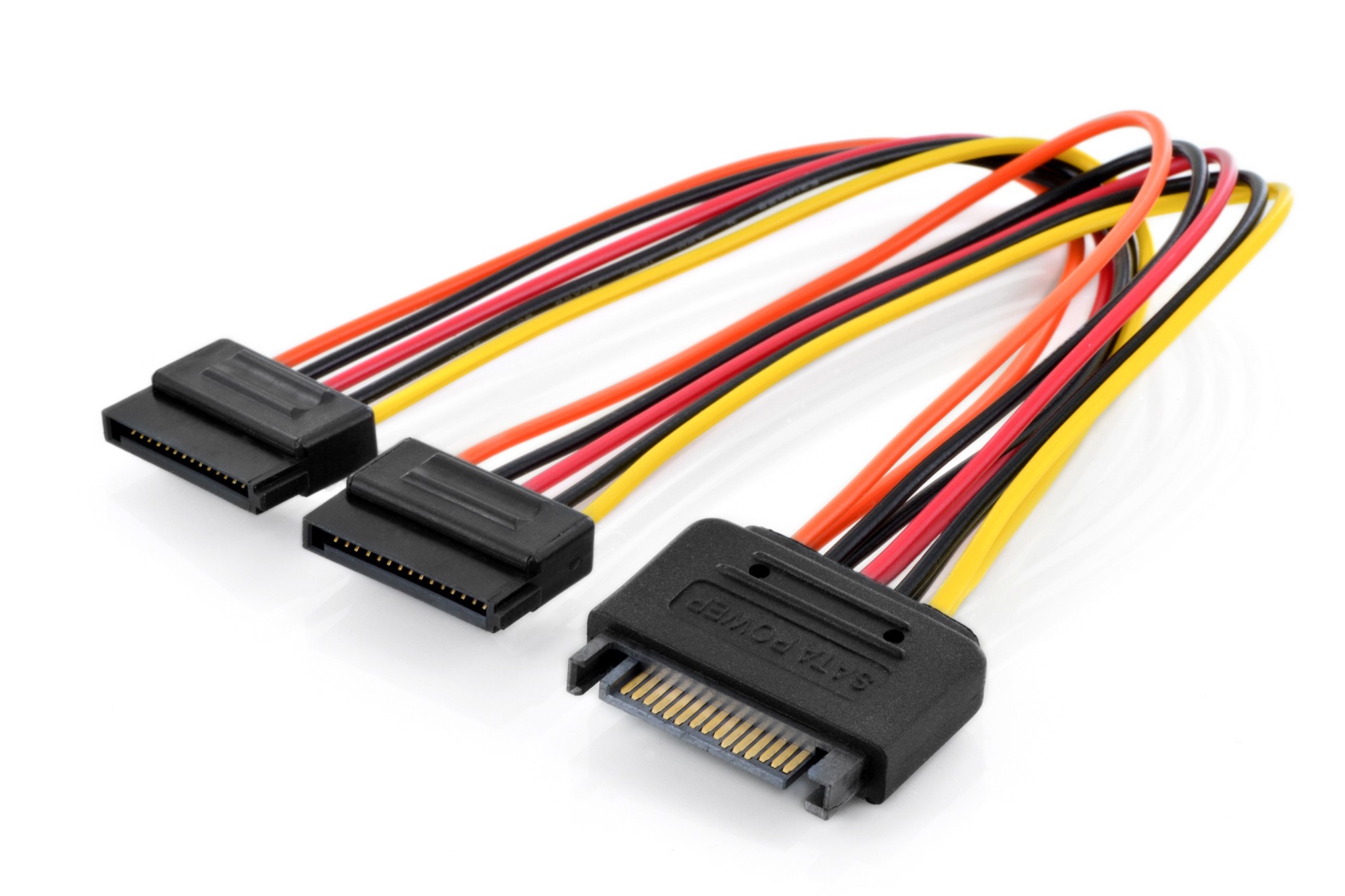 AK-430405-003-M  Cable de alimentación interno en Y M/H, 0,3 m, SATA 15 patillas - 2x SATA 15 patillas
