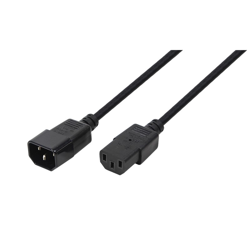 AK-440201-012-S  Cable Extension C13 a C14  1,2 m Negro