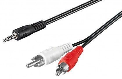 AK-510300-025-S  Cable  2,5m 3.5mm M (3-pin, ST) a 2xRCA M