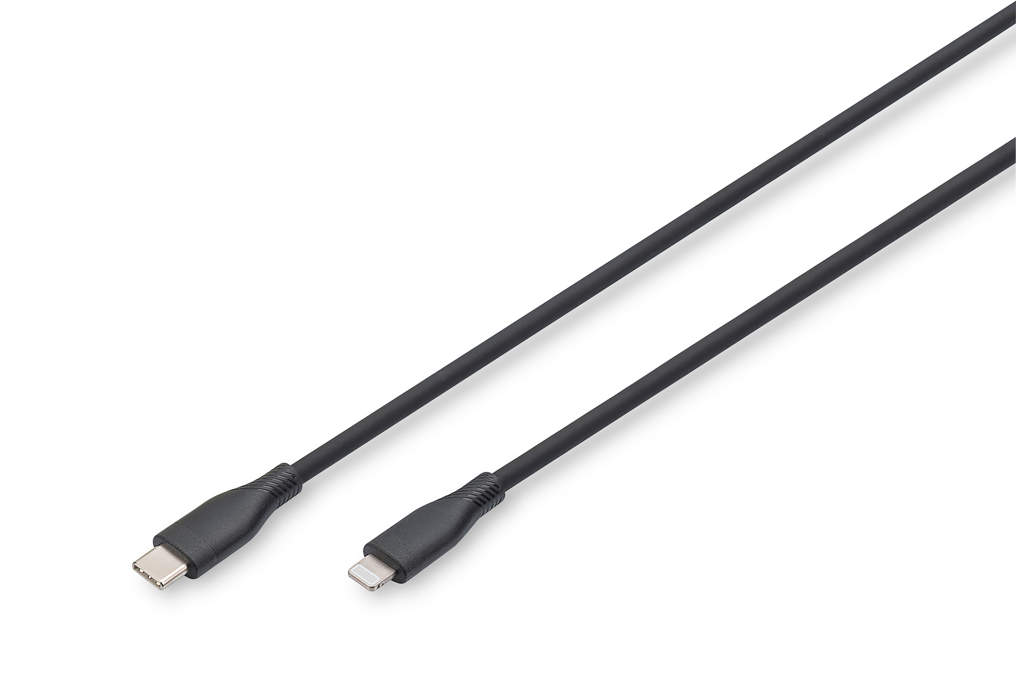 AK-600110-010-S  Cable de carga USB de silicona, USB-C - Lightning 1 m, USB 2.0, 60 W, negro