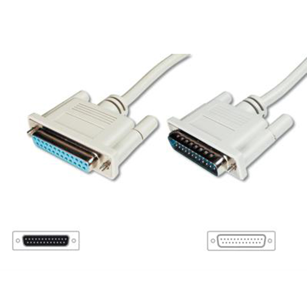 AK-610201-050-E  Cable Serie DB25 Macho-DB25 Hembra (PIN a PIN) de  5 metros