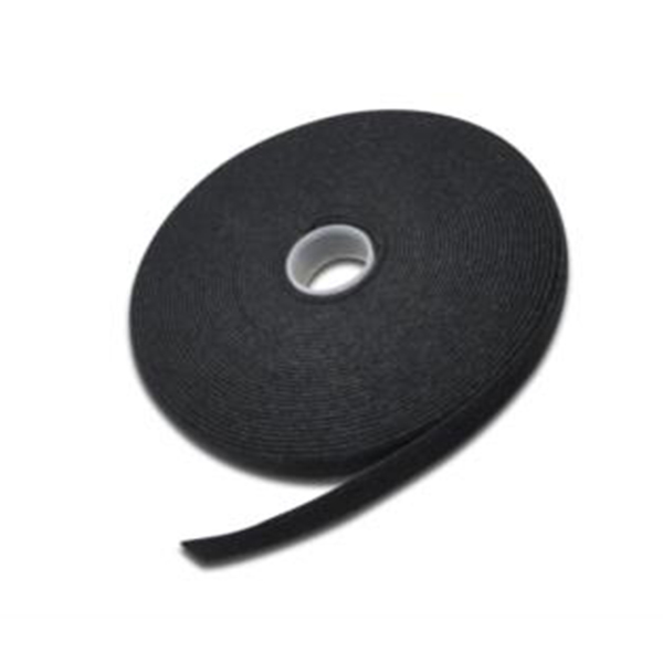 AK-770905-100-S  Rollo de Cierre de velcro enrollada Negra 10m x 15mm x 2.6mm,