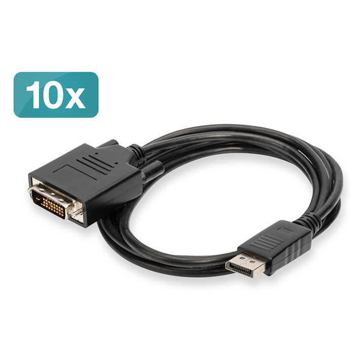 AK-990900-020-S  Cable Displayport 1.1a Macho a DVI-D (24+1) Macho  2m  x10