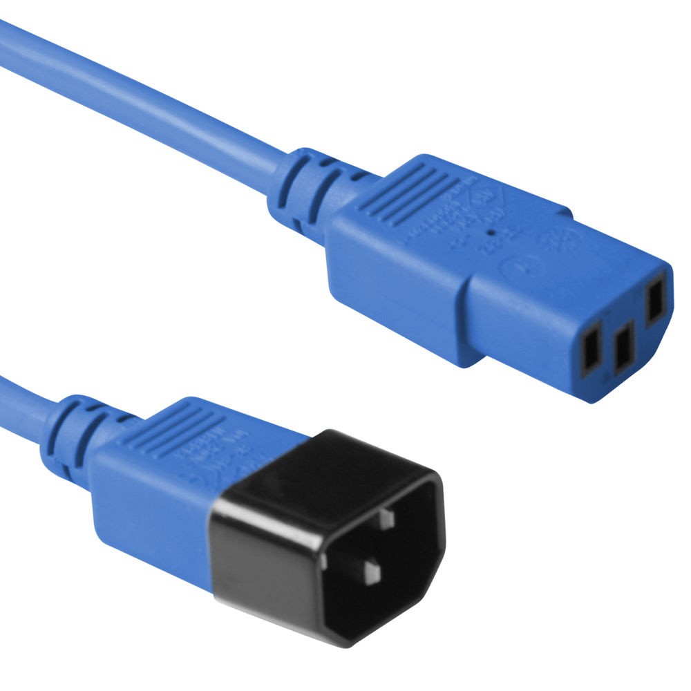 AK5108  Cable Extension C13 a C14  0.6 m Azul ACT