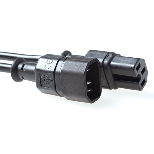 AK5232  Cable Extension C14 a C15   0,60 m Negro ACT