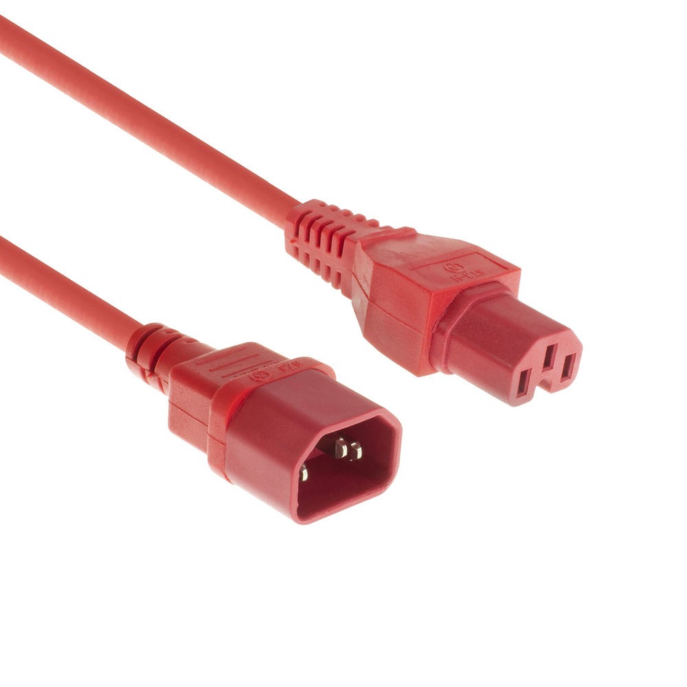 AK5304  Cable Extension C14 a C15   1,20 m Rojo ACT