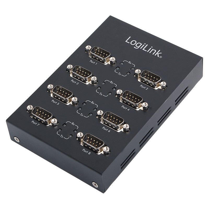 AU0033  Conversor USB-A 2.0 a 8 puerto Serie DB9 (RS-232) Logilink