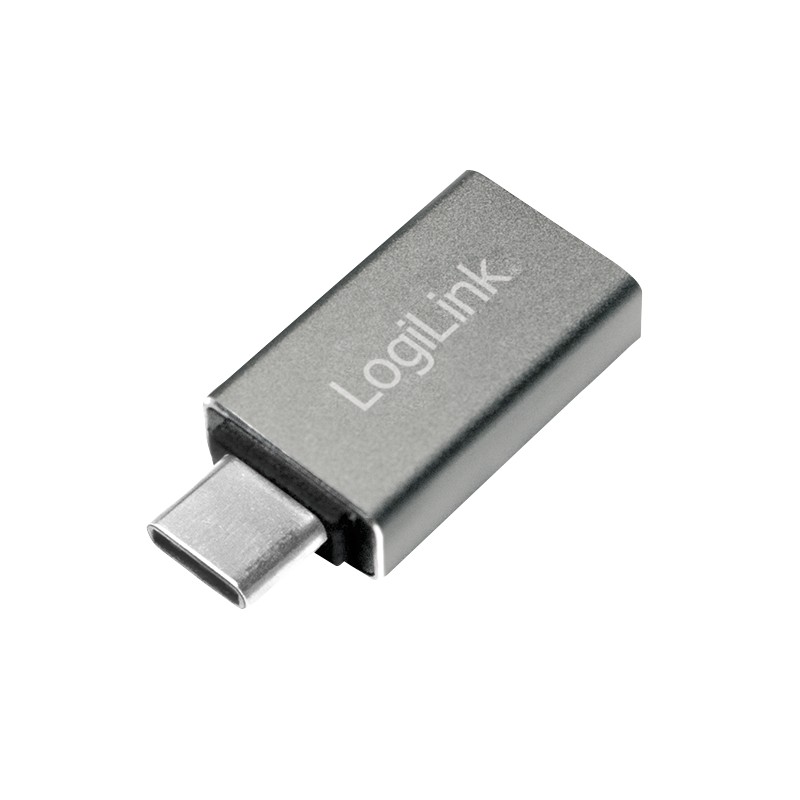 AU0042  Adaptador USB-C M a USB 3.0 A H  5 Gbps Plata Compacto
