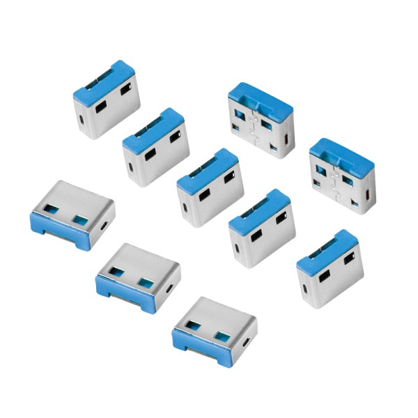 AU0046  Bloqueador de Puertos USB-A ( 10 cerraduras USB)