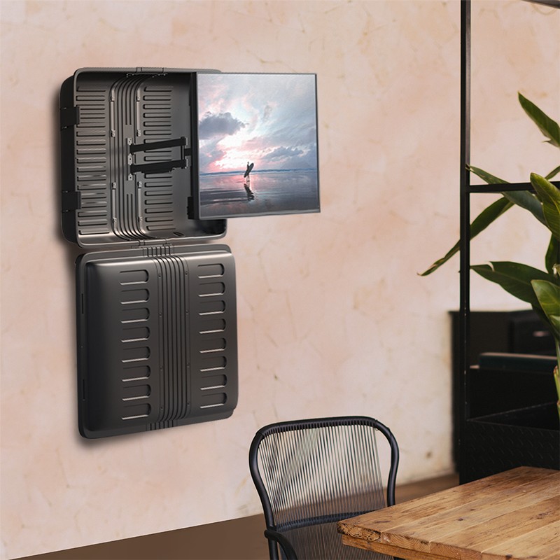 BP0167  Soporte-Armario TV para Exterior, para televisores de 55"-75", acero, negro