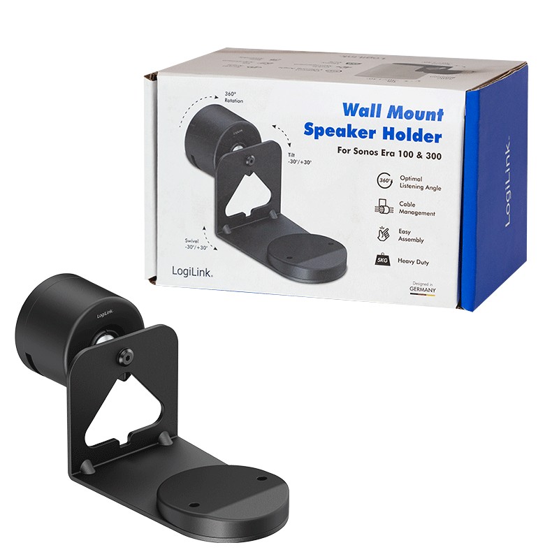 BP0207  Soporte de pared para altavoces SONOS ERA 100 y 300, máx. 5 kg, negro