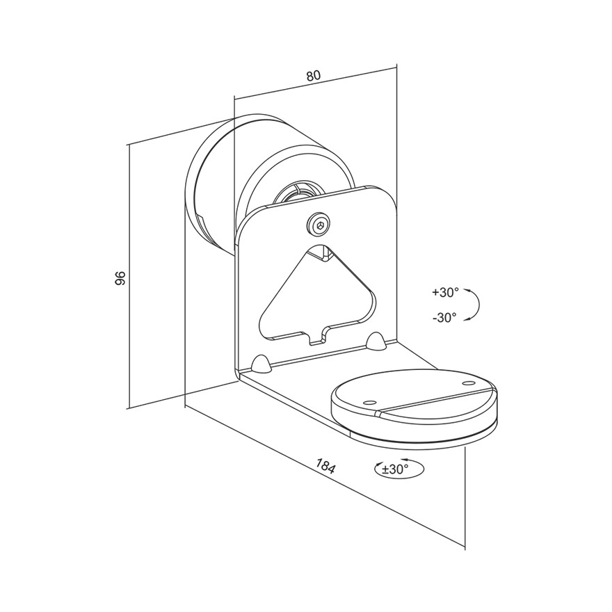 BP0207W  Soporte de pared para altavoces SONOS ERA 100 y 300, máx. 5 kg, blanco