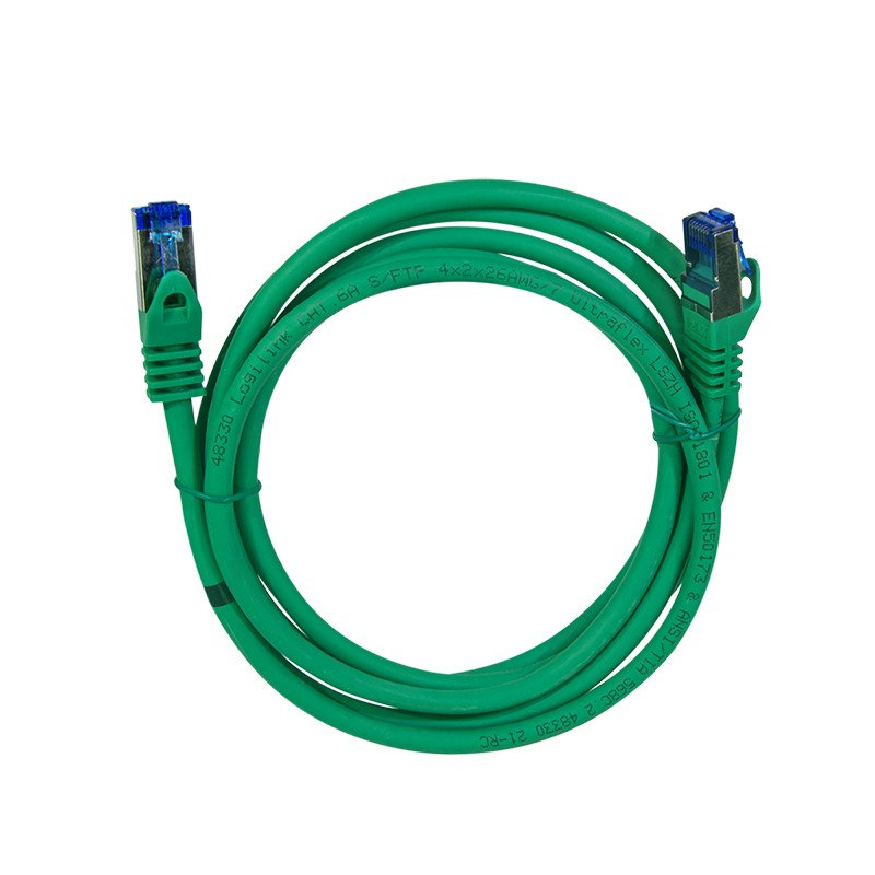 C6A065S  Latiguillo CAT 6A, S/FTP,  3.00 m, Verde, LSZH Ultraflex Logilink