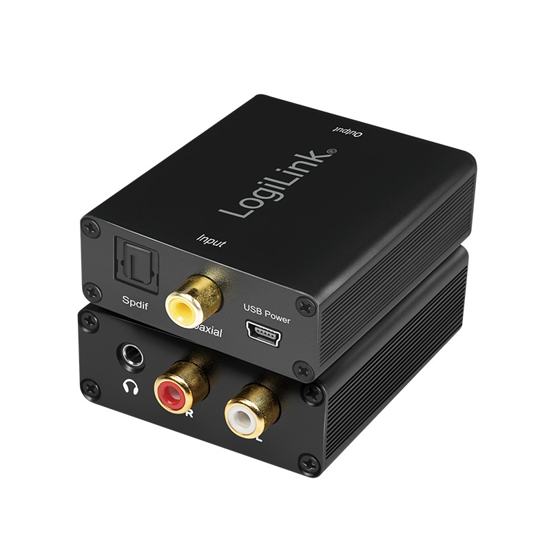 CA0101  Convertidor de Audio Digital a Analogico Toslink+Coax/RCA+Jack