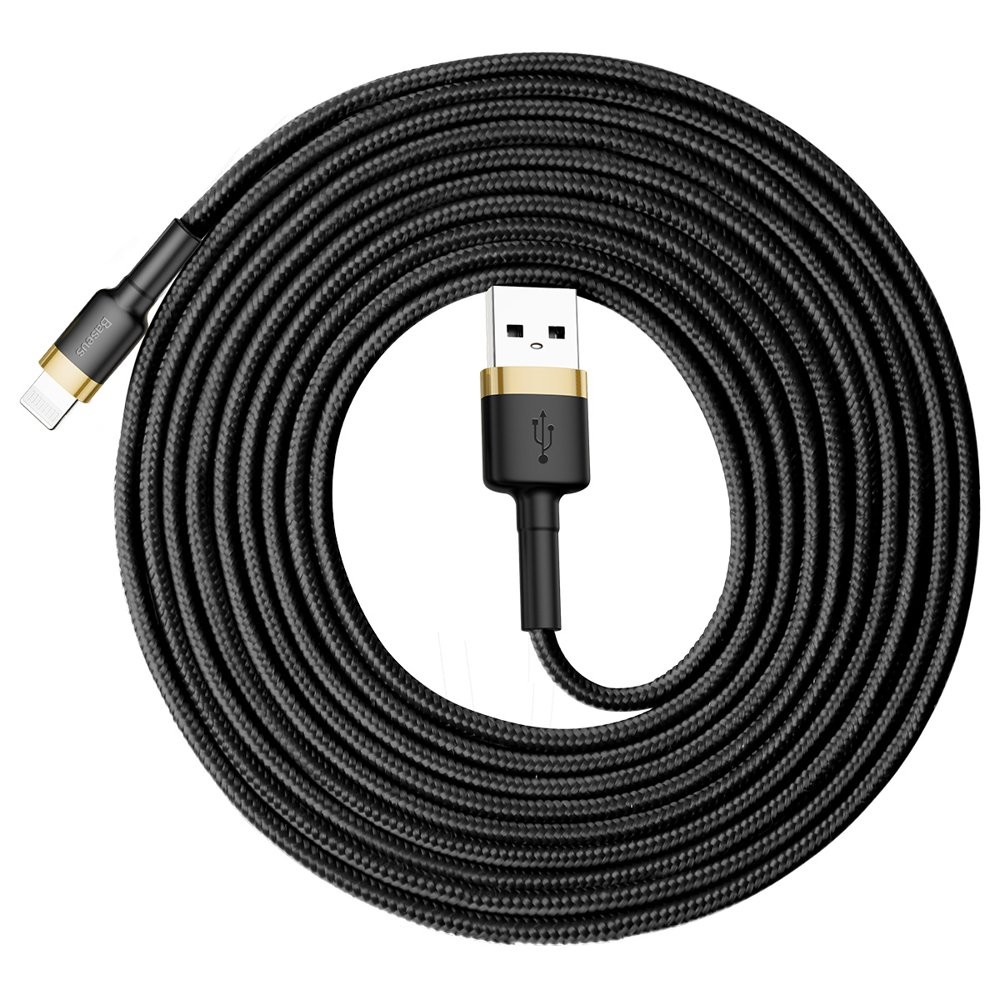 CALKLF-RV1  Cable de carga datos USB AM a Apple Lightning  3,00m Negro BASEUS