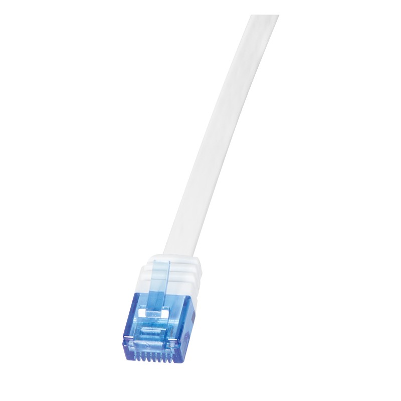 CF2011U  Latiguillo CAT 6, U-UTP,  0.25 m, Blanco, Plano CU-PVC