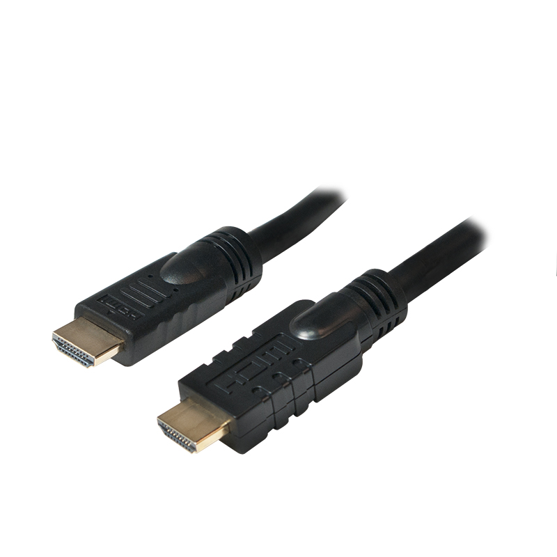 CHA0015  Cable HDMI A-A 15 metros Negro 4K 30Hz Activo Amplificado Logilink Caja retail Carton