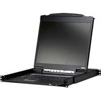 CL3000N  Lightweight Single Rail 19" LCD Console with USB Peripheral Support and External Console (USB - PS/2 VGA)