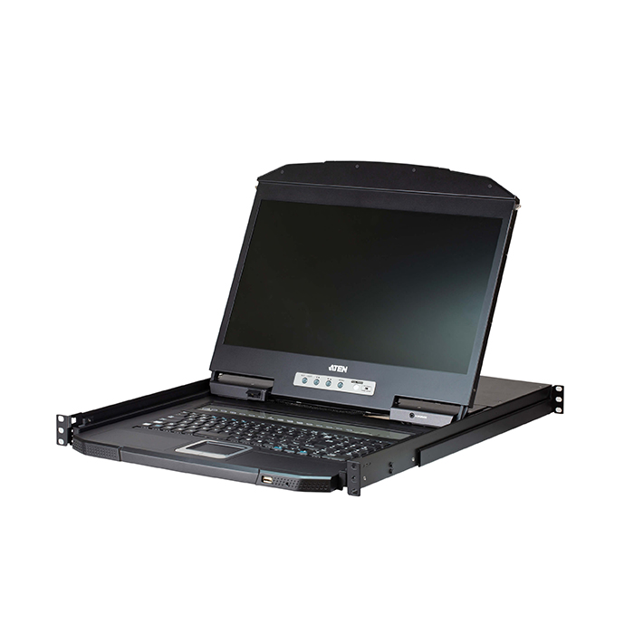 CL3116NX  Consola LCD panorámica single rail con switch KVM integrado VGA PS/2-USB de 16 puertos