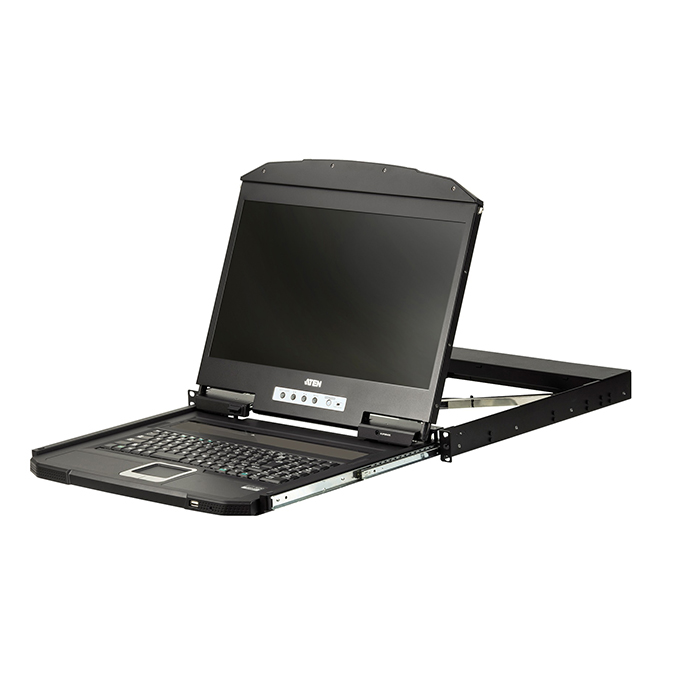 CL3700NW  Single Rail WideScreen 18.5" Full HD Short Depth LCD Console with USB Peripheral Support and External Console (USB - HDMI)