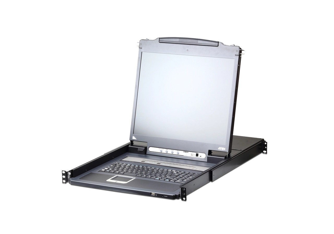 CL5716IN  16-Port Single Rail 19" LCD KVM over IP Switch with USB Peri