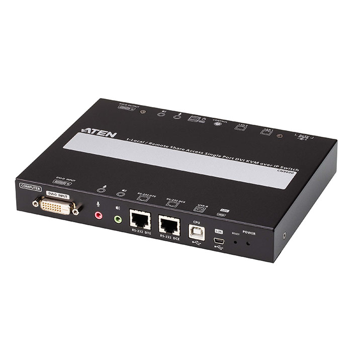 CN9600  Unidad de control KVM por IP DVI de un puerto (1920 x 1200) con acceso compartido desde consolas local/remota ATEN-CN9600