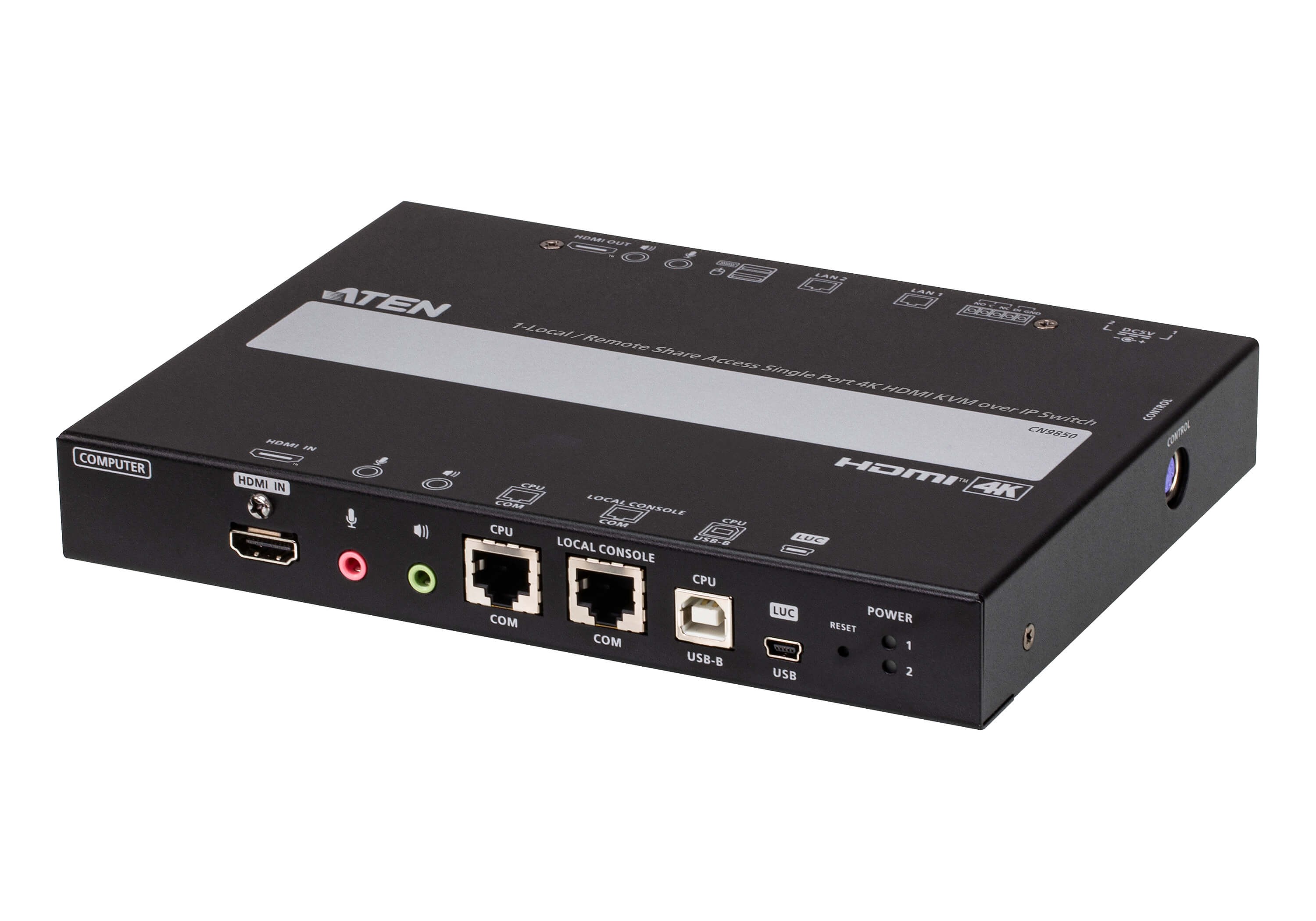 CN9850  Switch KVM con acceso por IP 4K HDMI de 1 puerto con acceso compartido local/remoto ATEN-CN9850