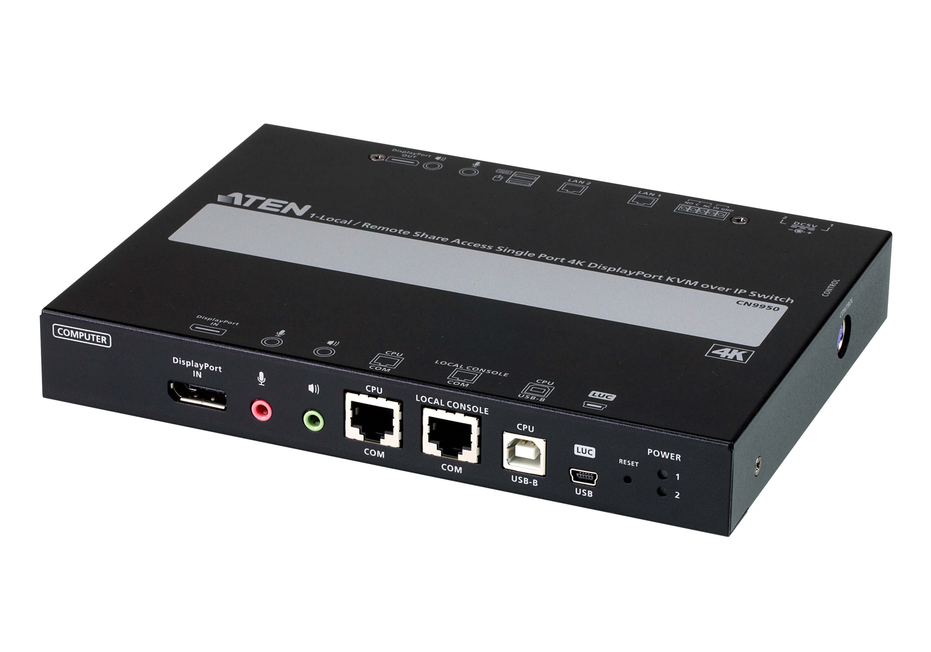 CN9950  switch KVM a través de IP DisplayPort 4K de un solo puerto para acceso a recurso compartido local/remoto ATEN-CN9950