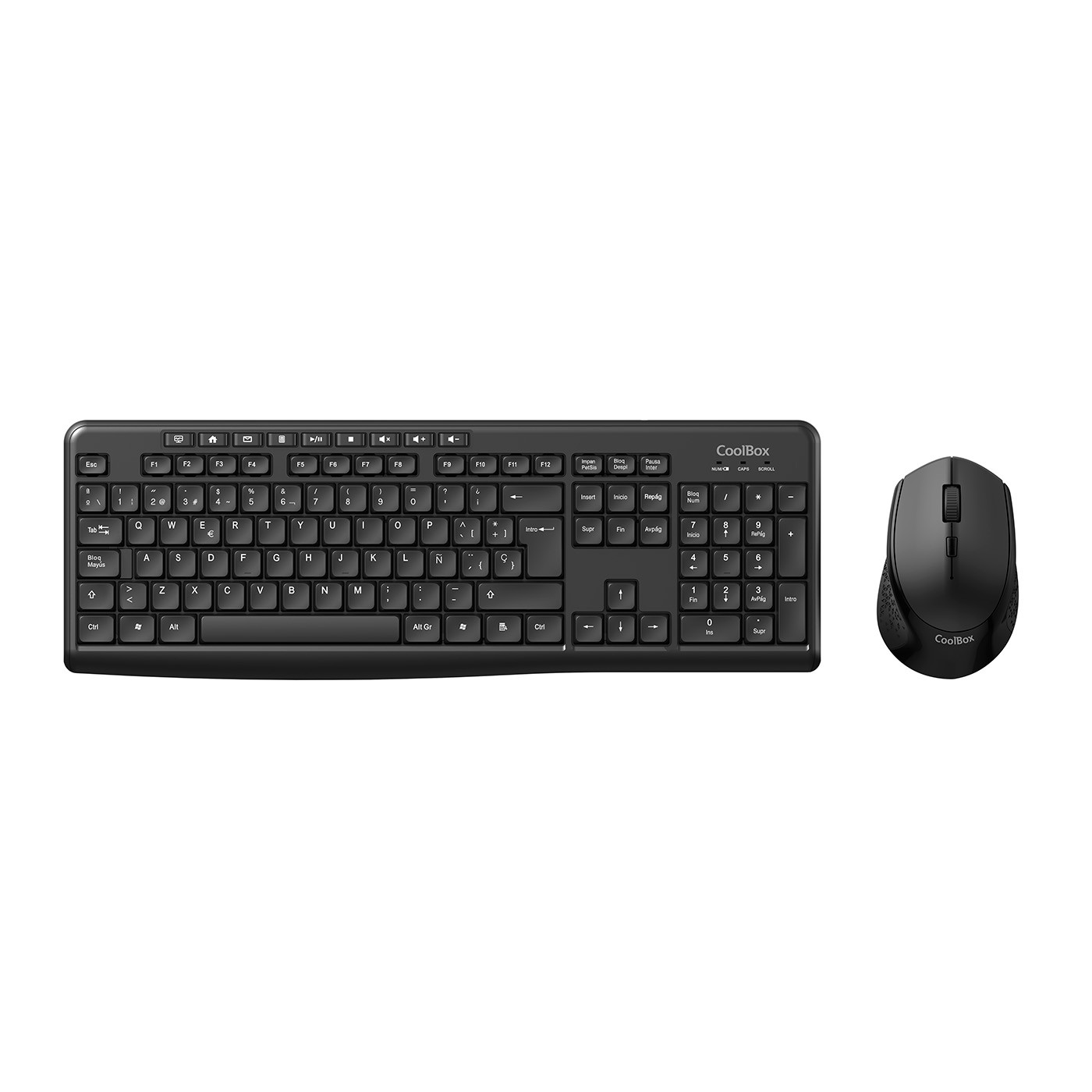COO-KTR-03W  KIT INAL&Aacute;MBRICO RAT&Oacute;N &Oacute;PTICO + TECLADO MULTIMEDIA  2,4G