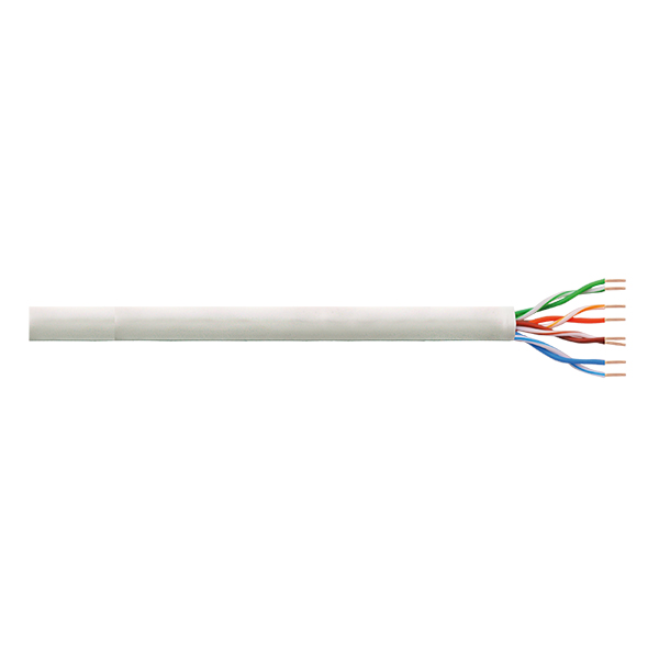 CPV0035  Bobina CAT 6 U/UTP  100m  Flexible Gris, AWG24/7 CCA