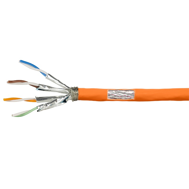 CPV0058  Bobina CAT 7 S-FTP   25m Instalacion Naranja AWG23 Dca