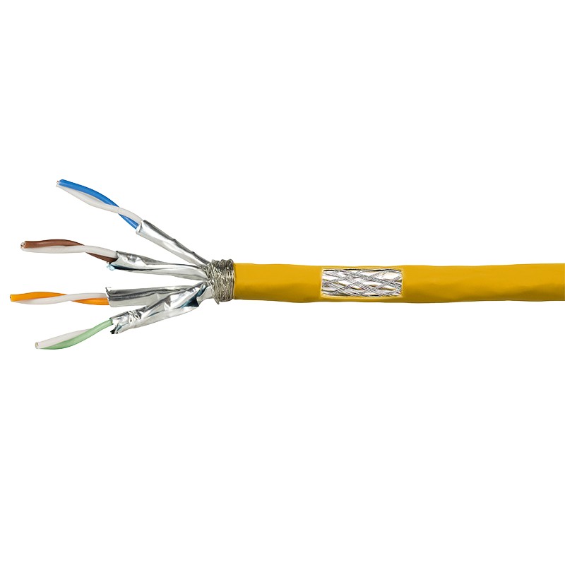 CPV0069  Bobina CAT 7A S-FTP   50m Instalacion Amarillo AWG23 B2ca