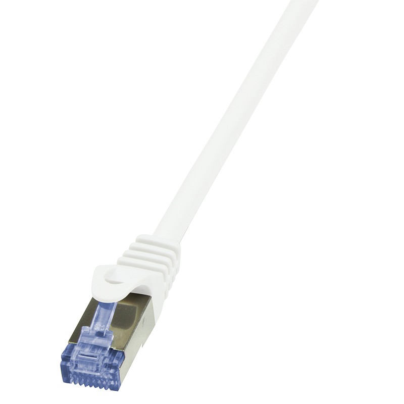 CQ3011S  Latiguillo CAT 6A, S/FTP,  0.25 m, Blanco, LSZH