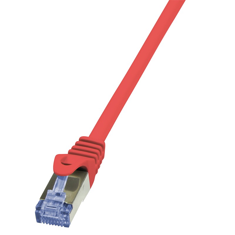 CQ3014S  Latiguillo CAT 6A, S/FTP,  0.25 m, Rojo, LSZH